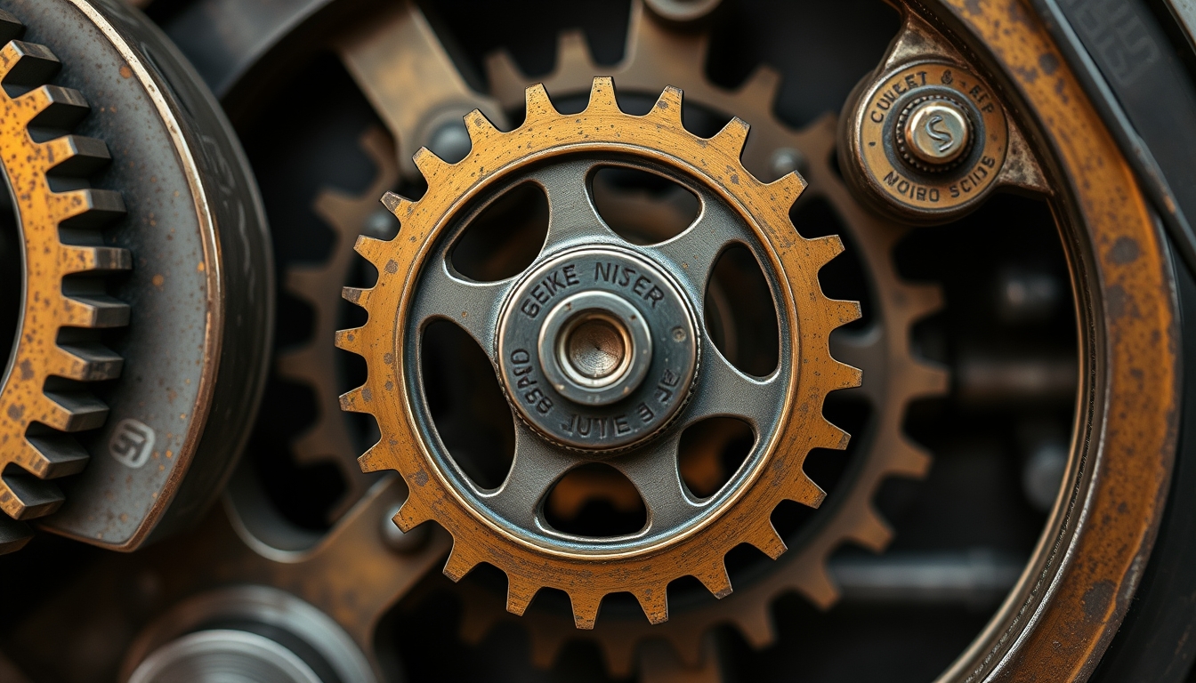gear mechanism mechanical in editorial style