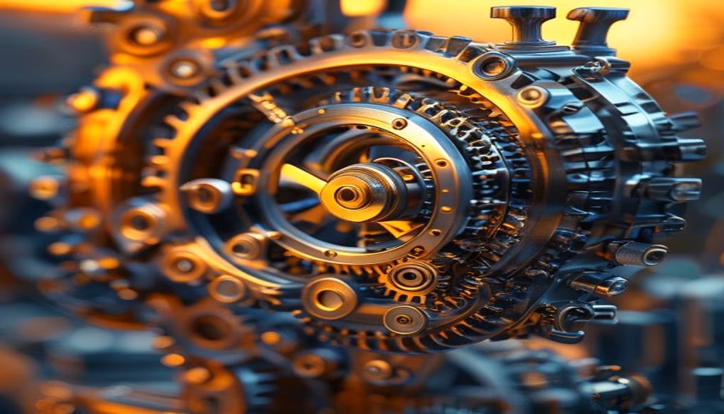 gear mechanism mechanical in editorial style