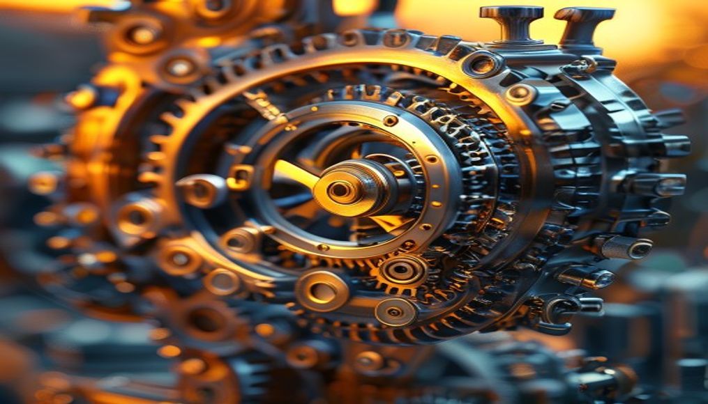 gear mechanism mechanical in editorial style