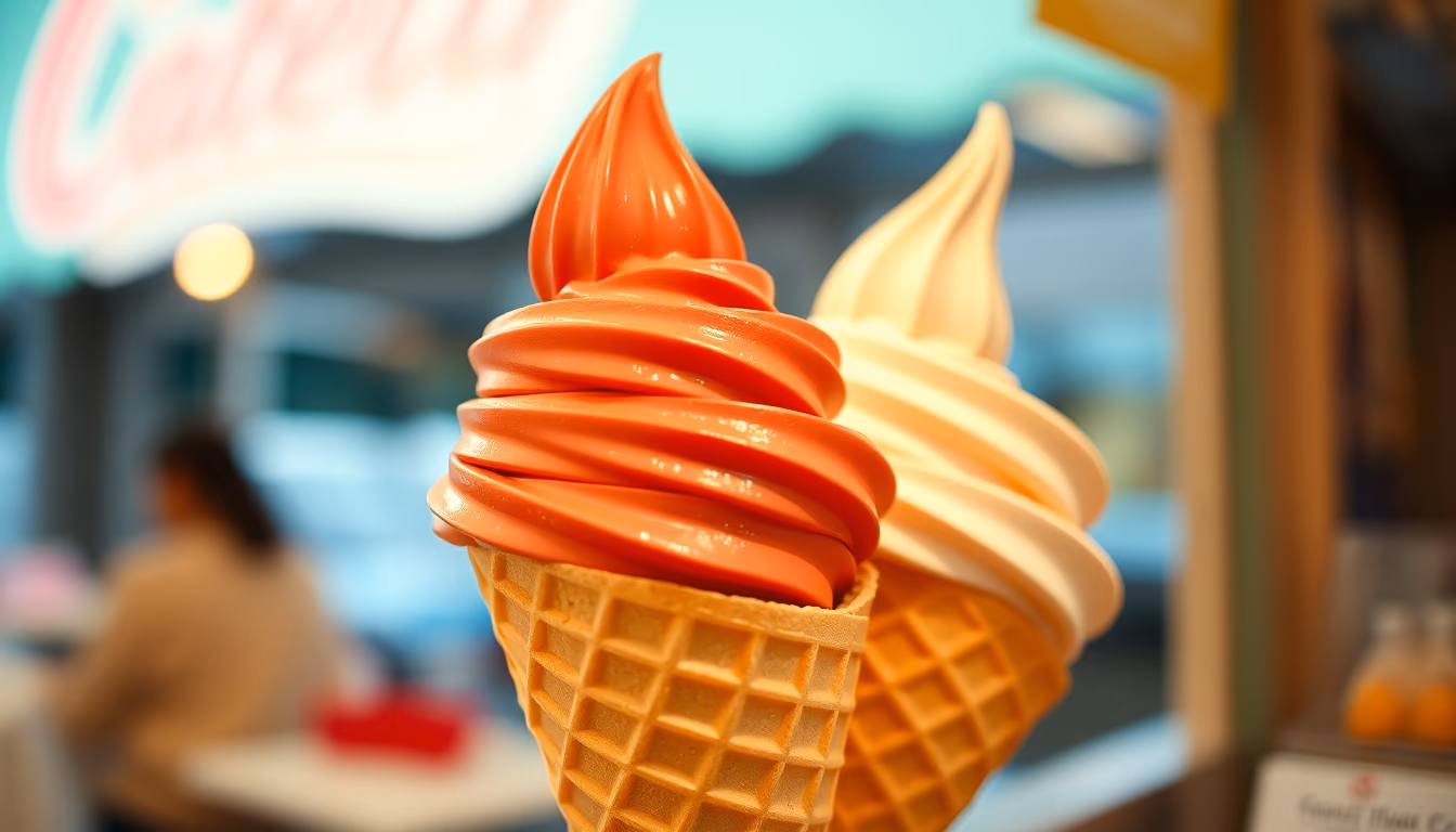 gelato display cone in editorial style