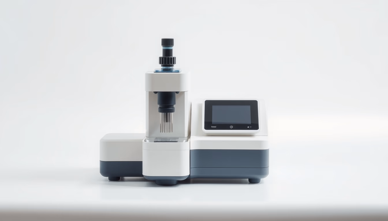 gene sequencer machine in editorial style