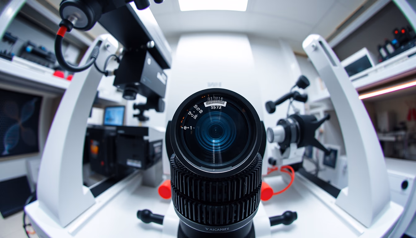 gene sequencer machine in editorial style