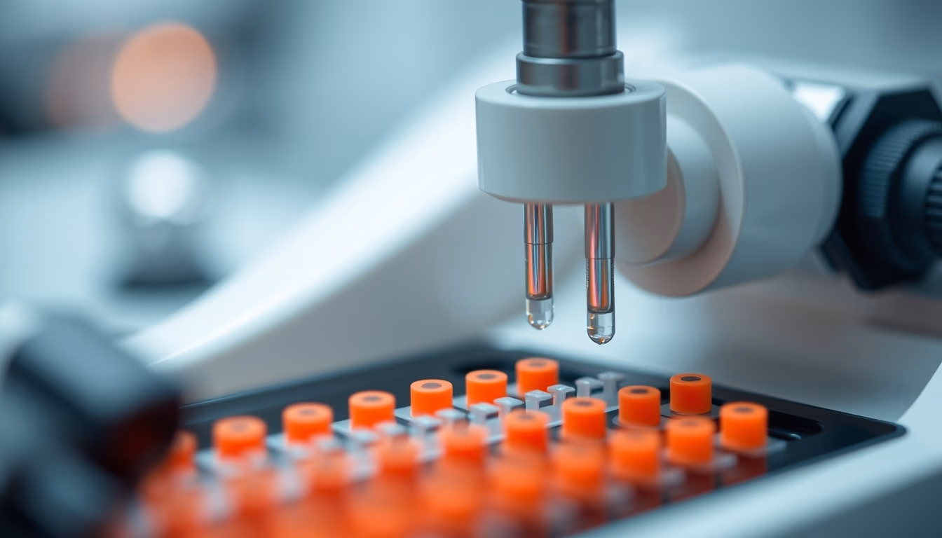 gene sequencer machine in editorial style