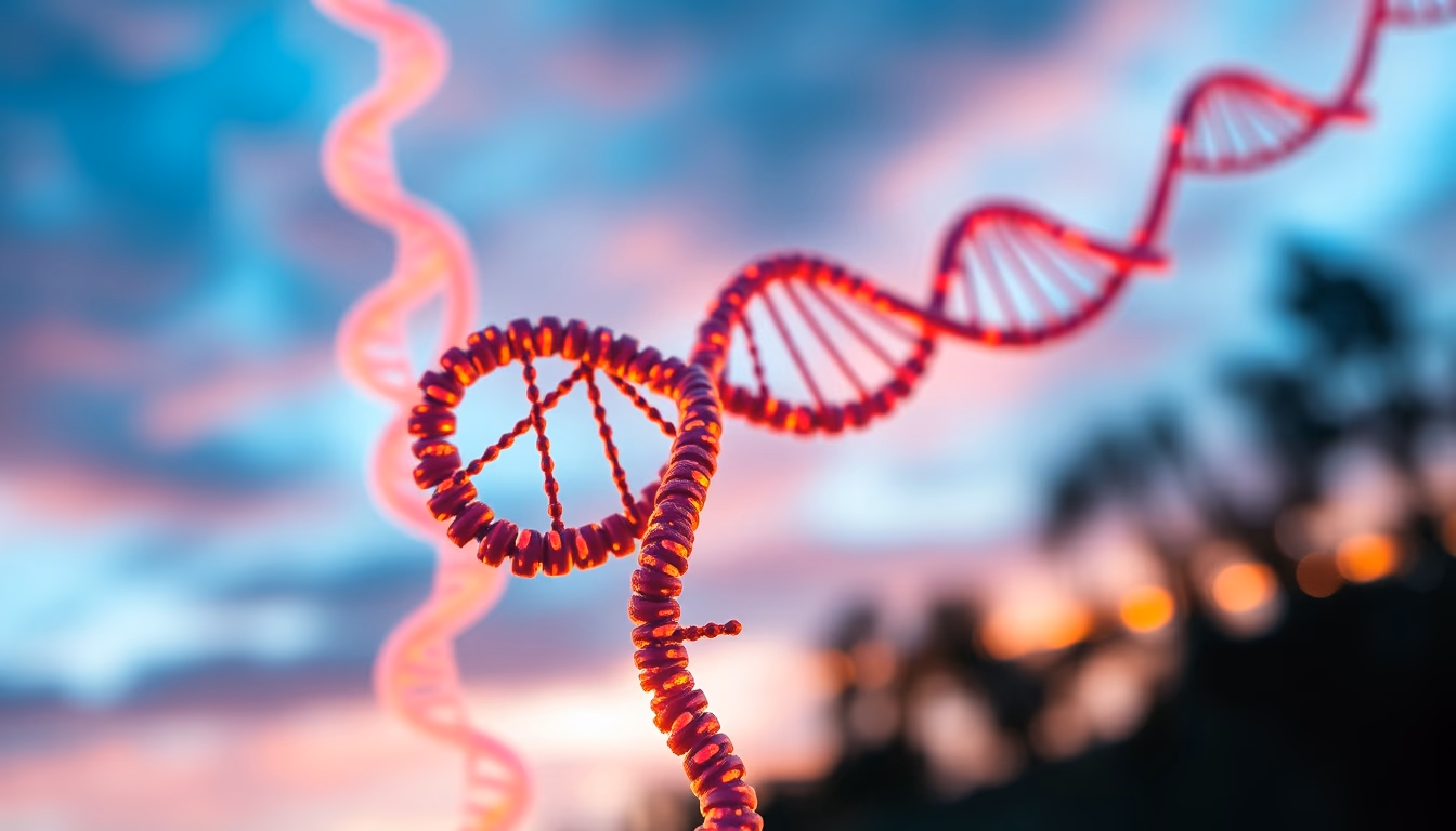 gene therapy concept render in editorial style