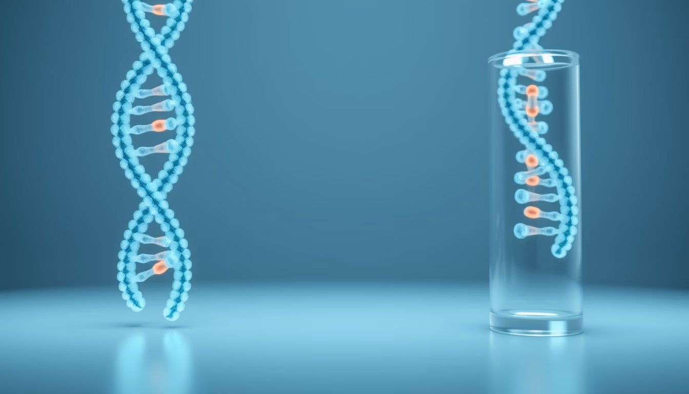 gene therapy concept render in editorial style