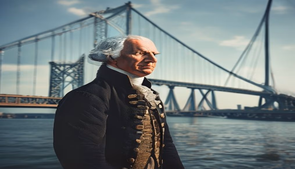 george washington bridge in editorial style