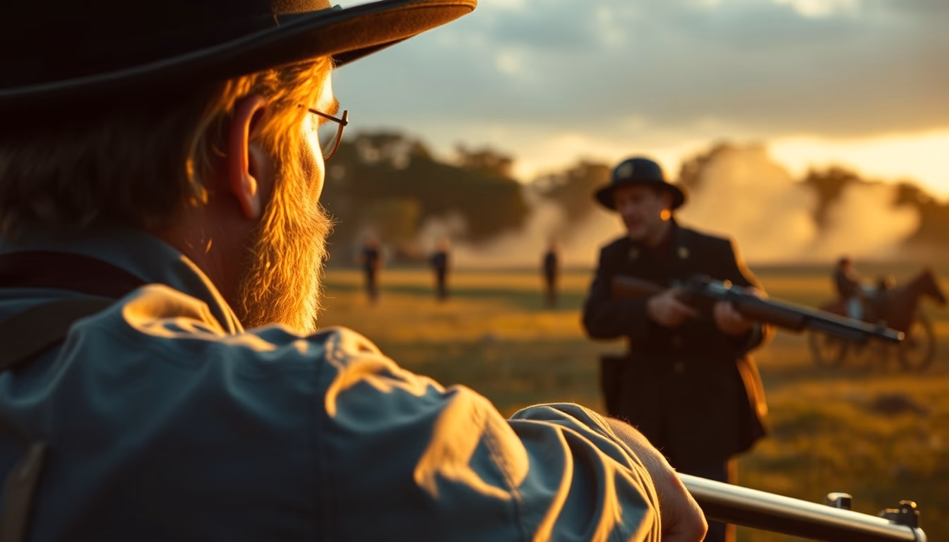 gettysburg field civil war in editorial style