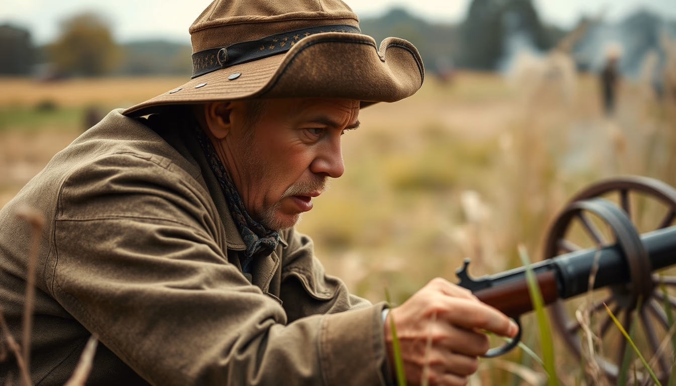 gettysburg field civil war in editorial style