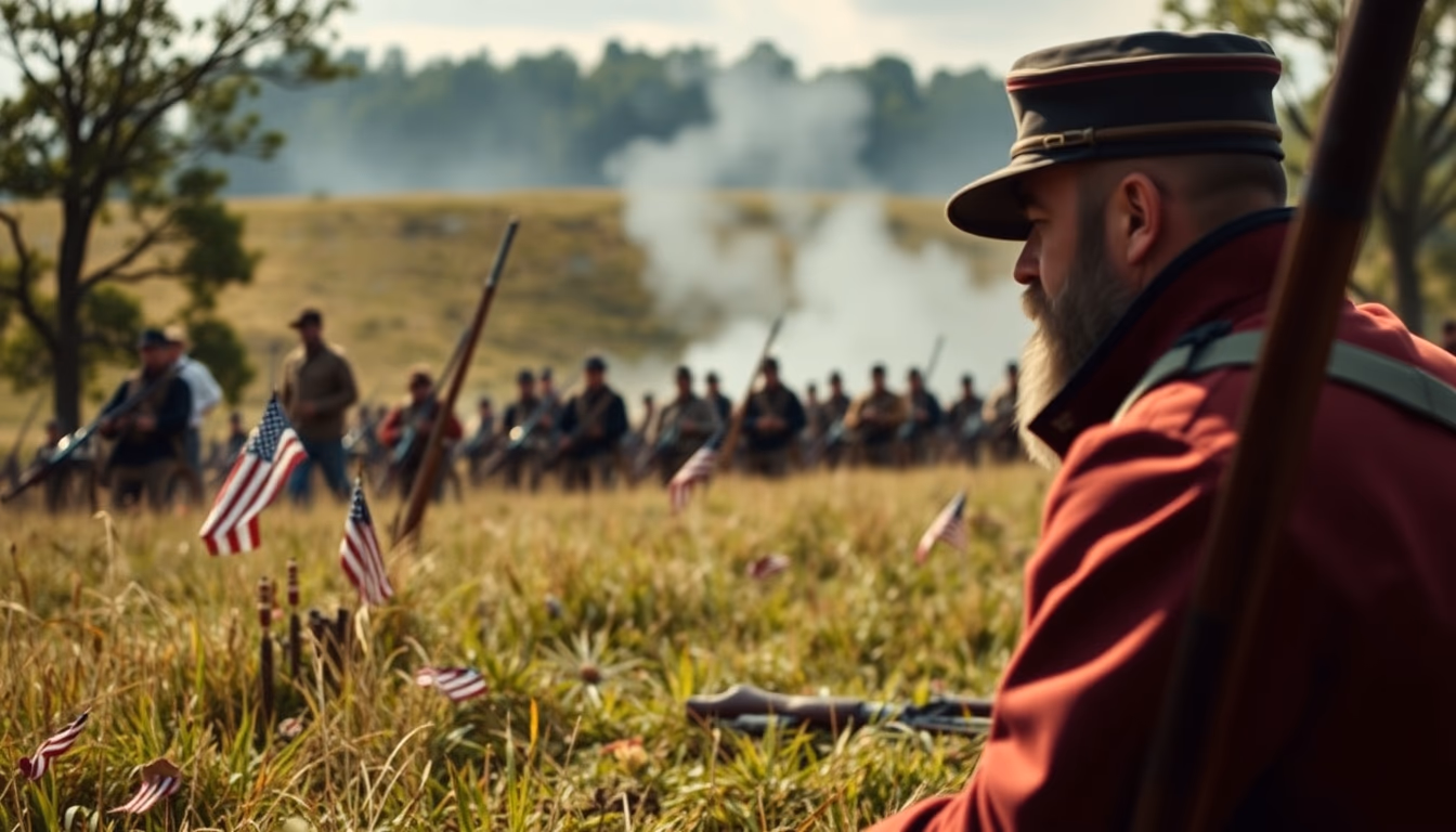 gettysburg field civil war in editorial style