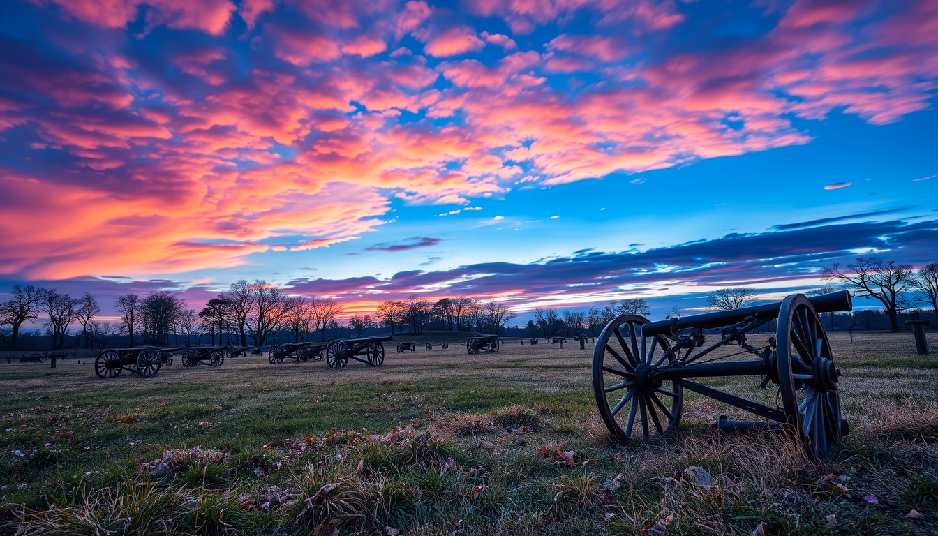 gettysburg field civil war in editorial style