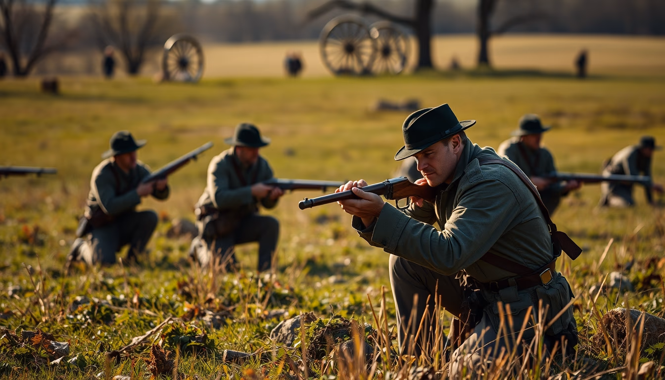 gettysburg field civil war in editorial style