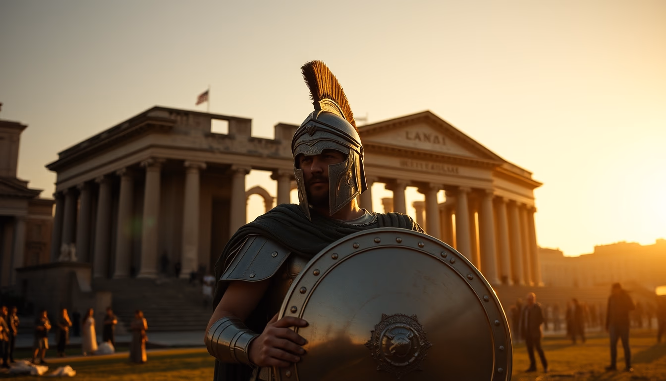 gladius roman short in editorial style