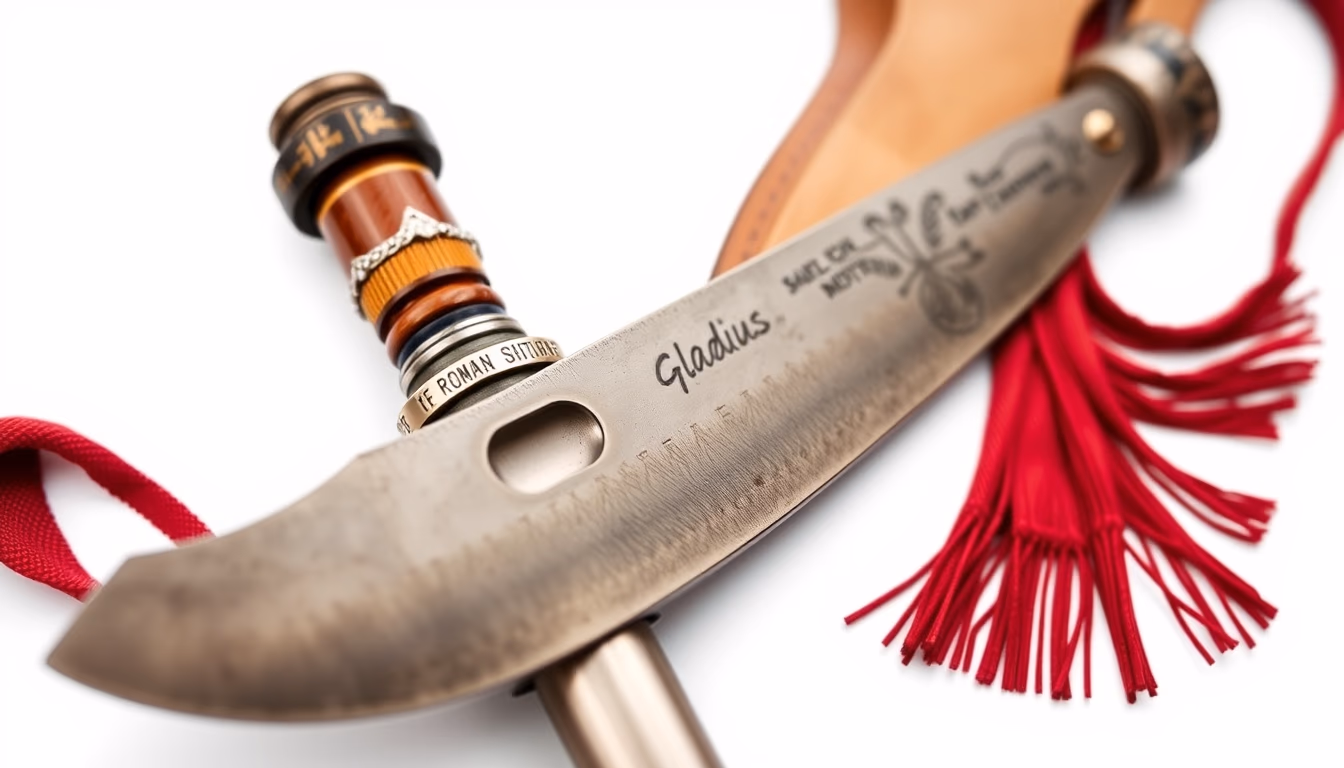 gladius roman short in editorial style