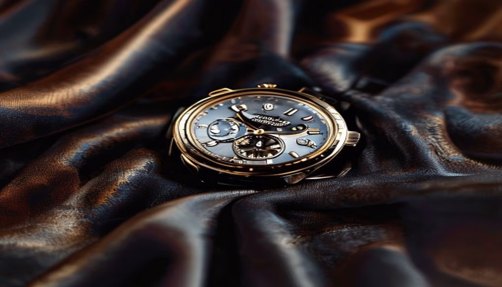 glashutte original senator chronograph in luxury editorial photography