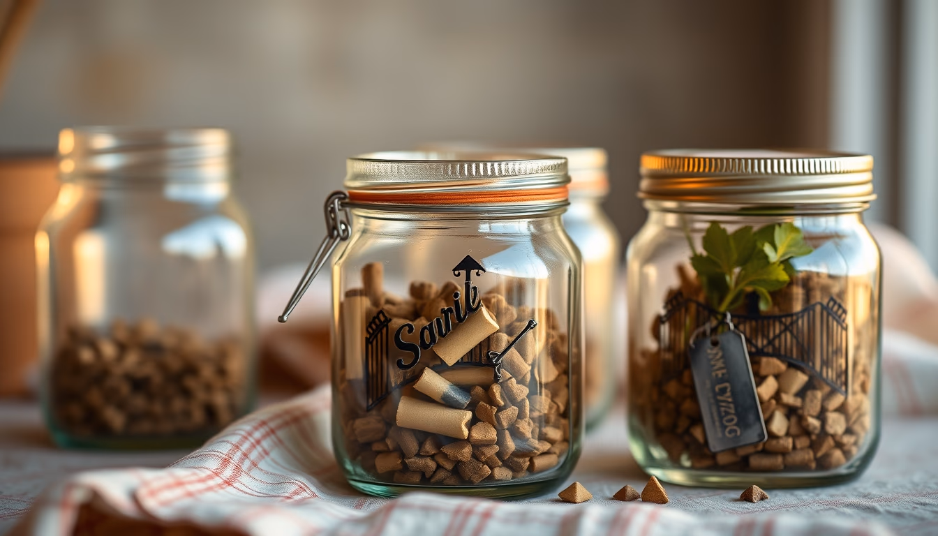 glass jars zero waste in editorial style