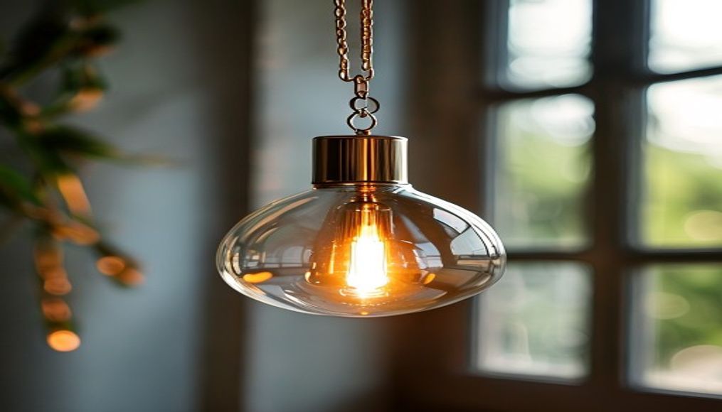 glass pendant pendant lamp in editorial style