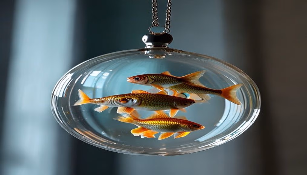 glass pendant pendant lamp in editorial style