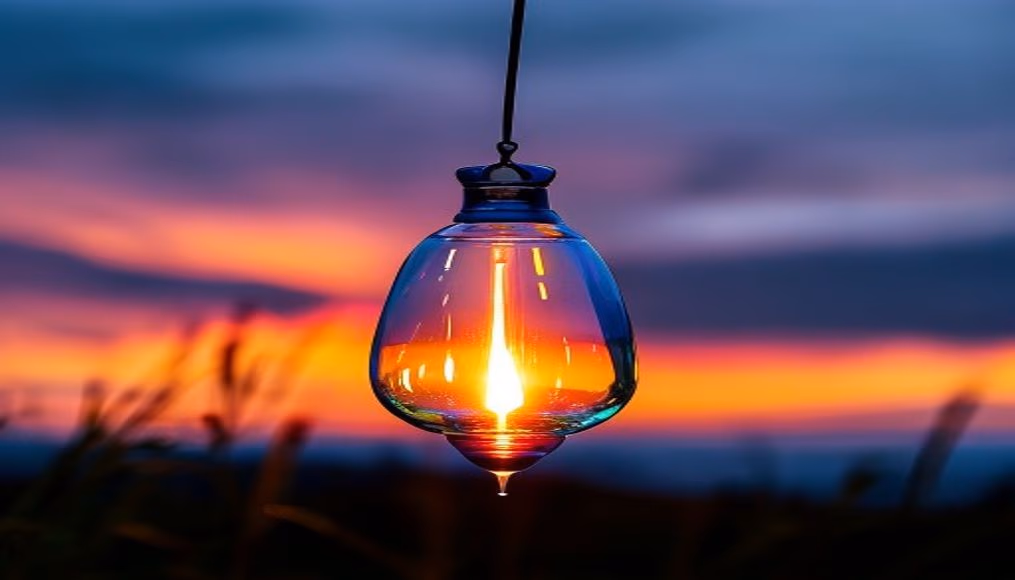 glass pendant pendant lamp in editorial style