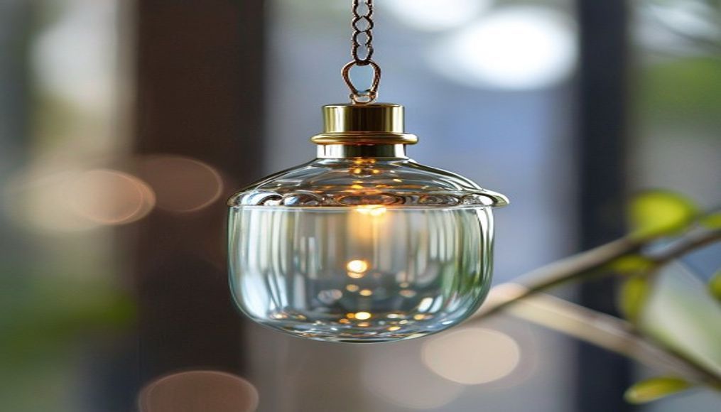 glass pendant pendant lamp in editorial style
