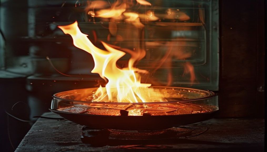 glassblowing furnace flame in editorial style