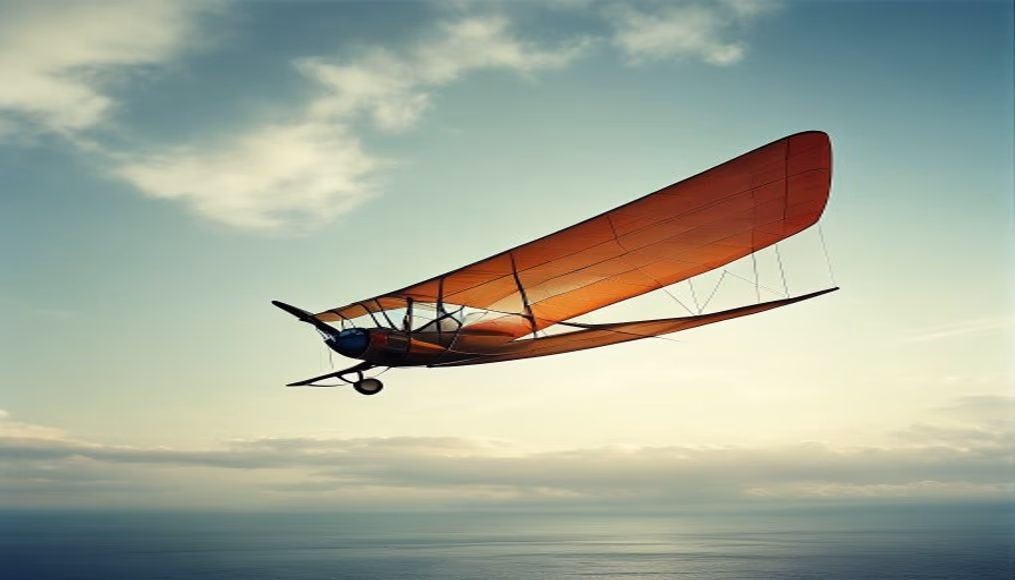 glider sailplane sky in editorial style