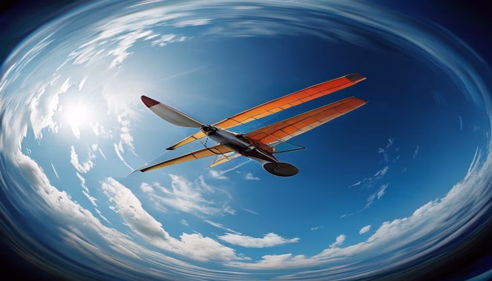 glider sailplane sky in editorial style