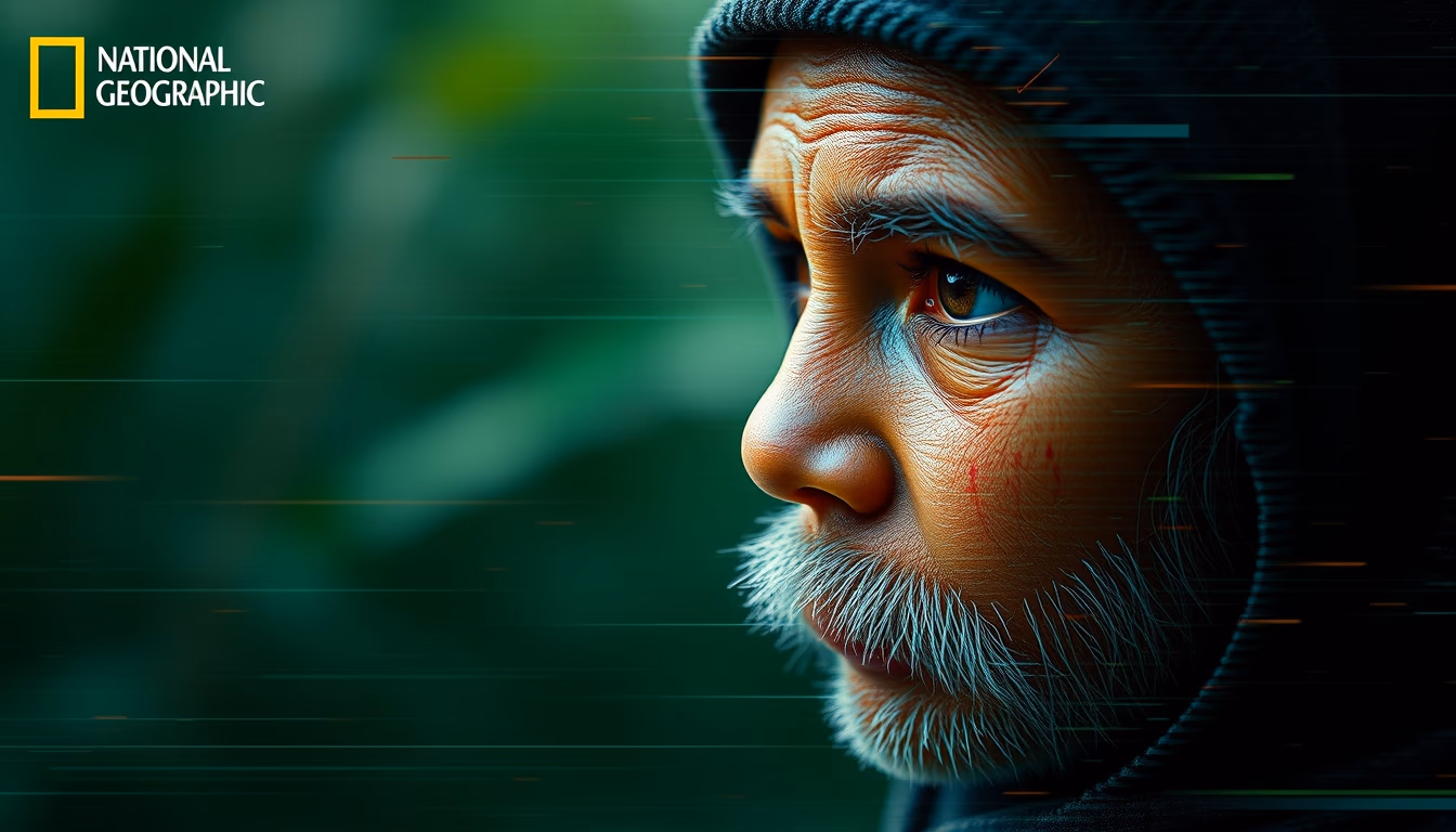 glitch art digital in editorial style