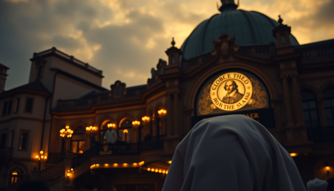 globe theater shakespeare in editorial style