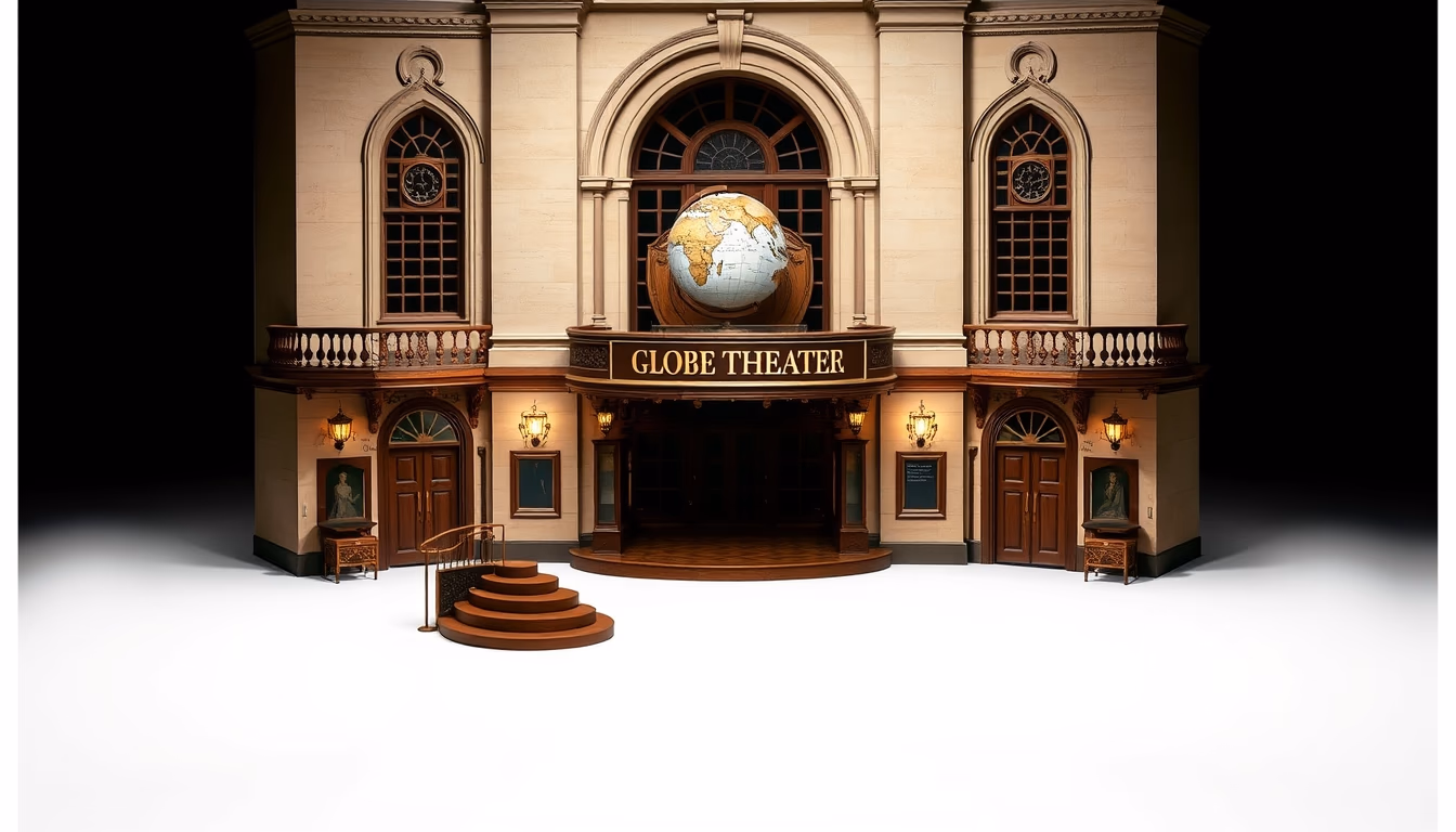 globe theater shakespeare in editorial style