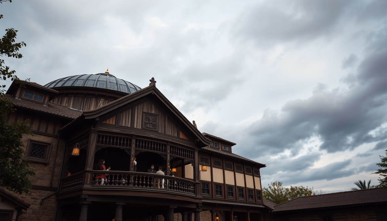 globe theater shakespeare in editorial style