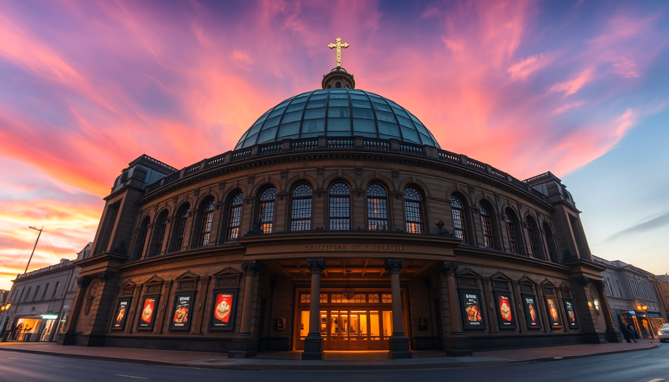 globe theater shakespeare in editorial style