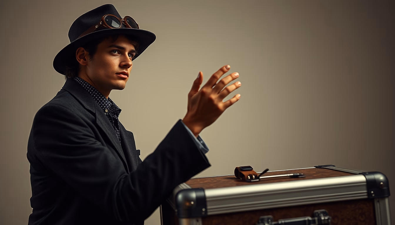 globe trotter case in editorial style