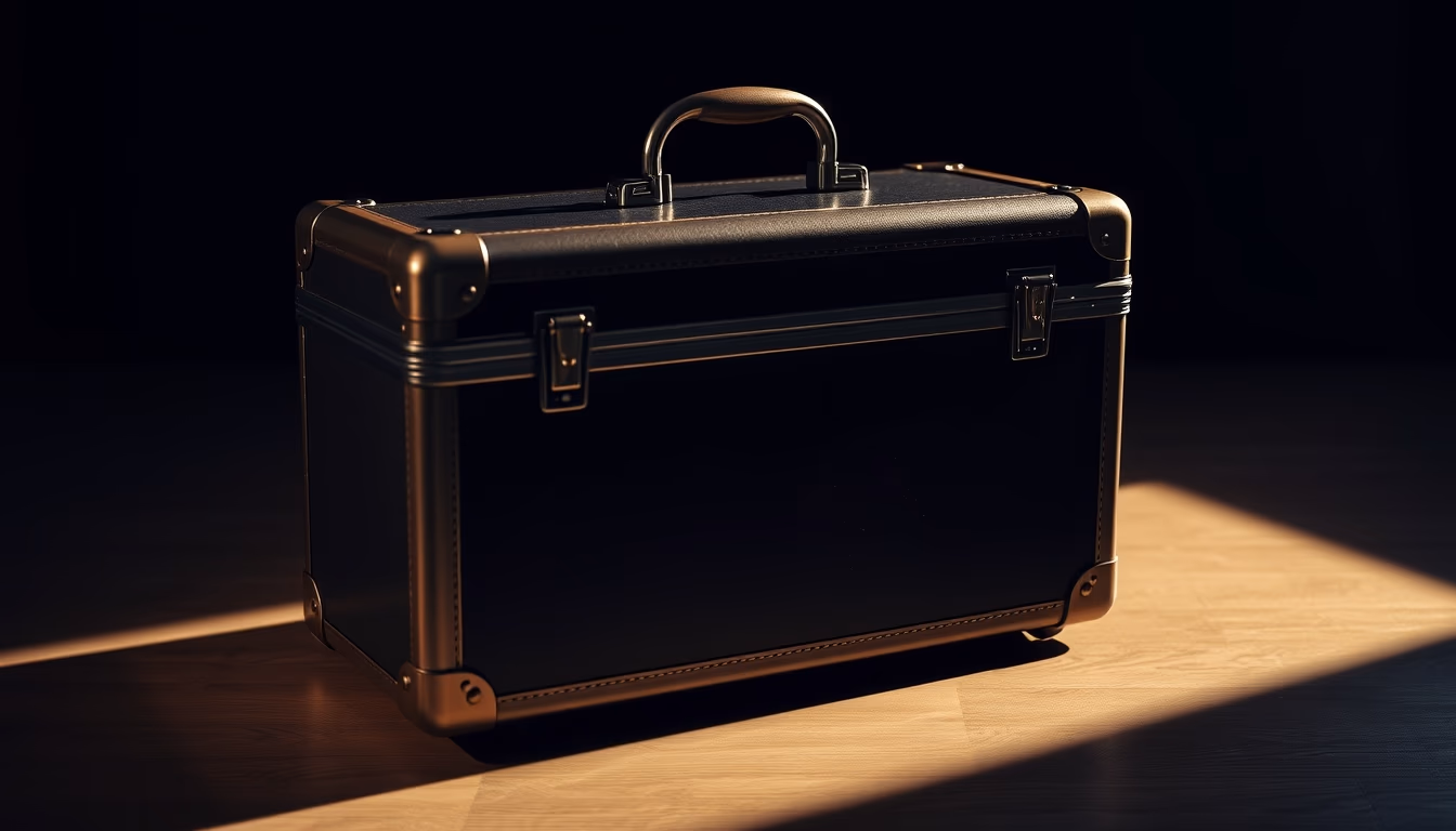 globe trotter case in editorial style