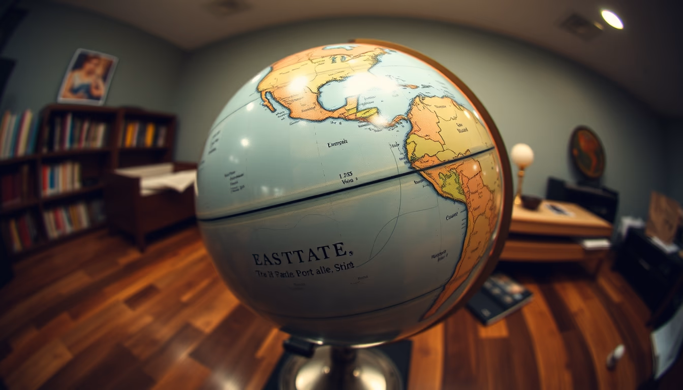 globe vintage spinning in editorial style