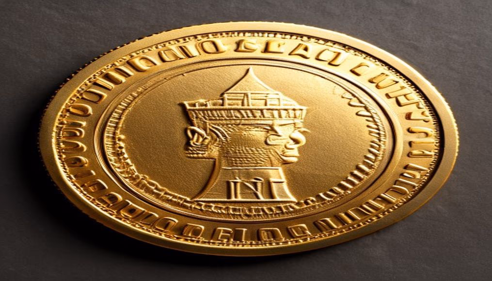 gold coin proof in editorial style