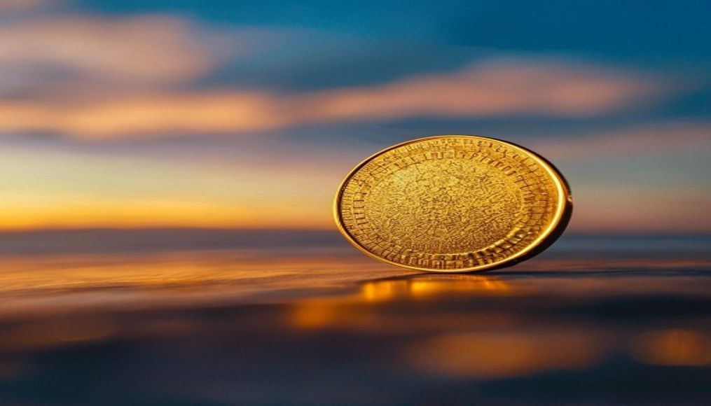 Moeda de ouro proof em estilo editorial