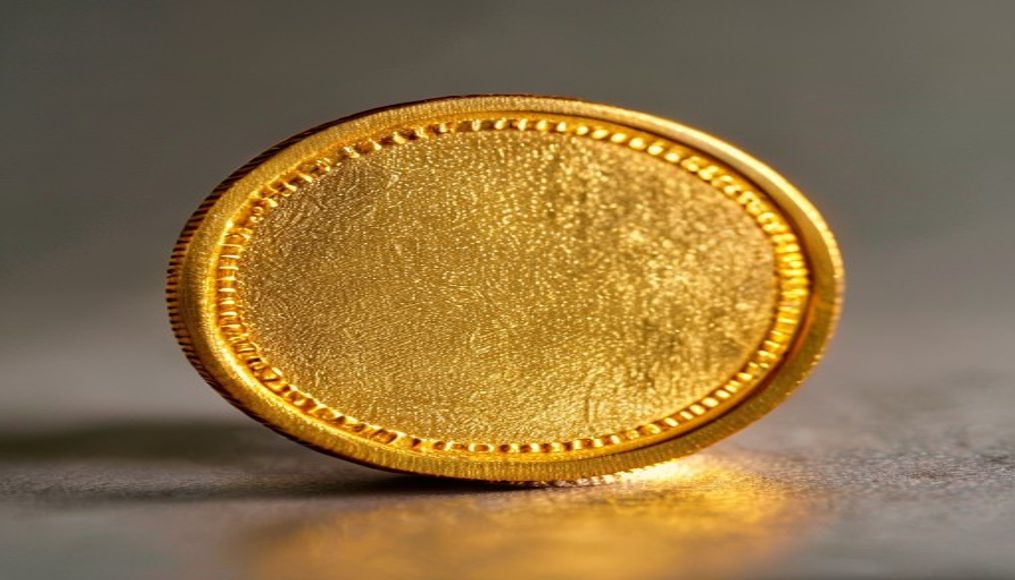 gold coin proof in editorial style