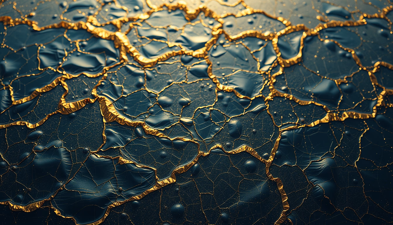 gold leaf abstract in editorial style
