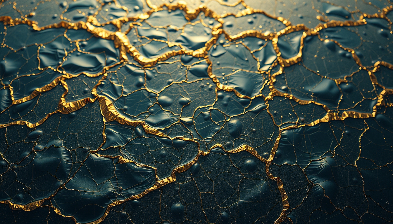 gold leaf abstract in editorial style
