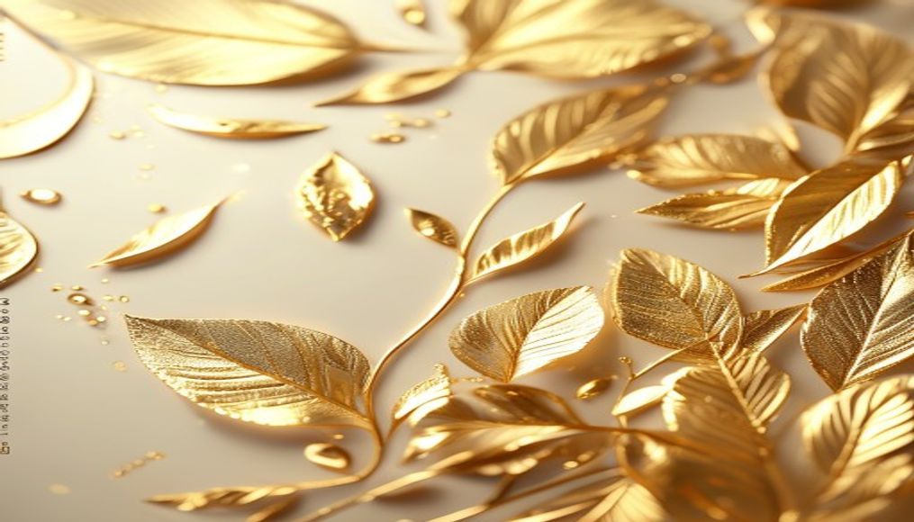 Gold leaf abstract em estilo editorial