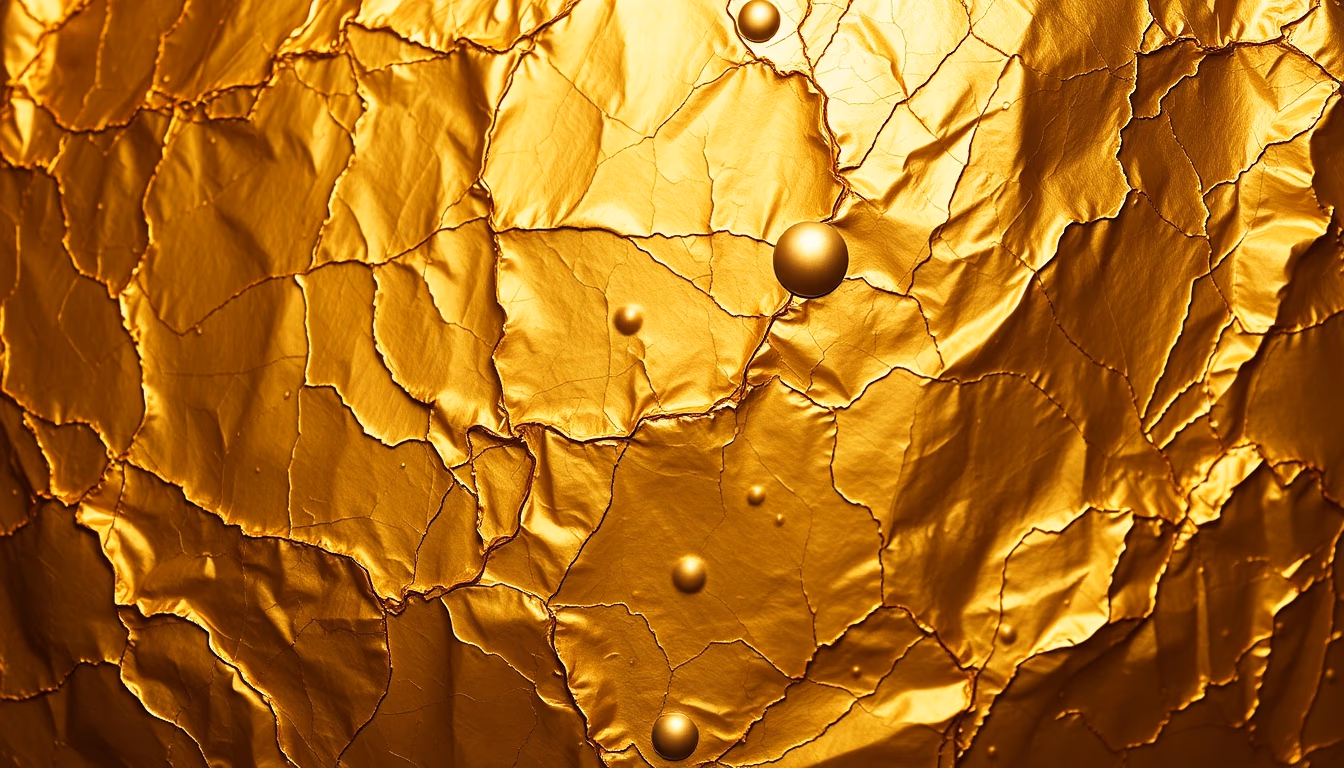 Gold leaf abstract em estilo editorial