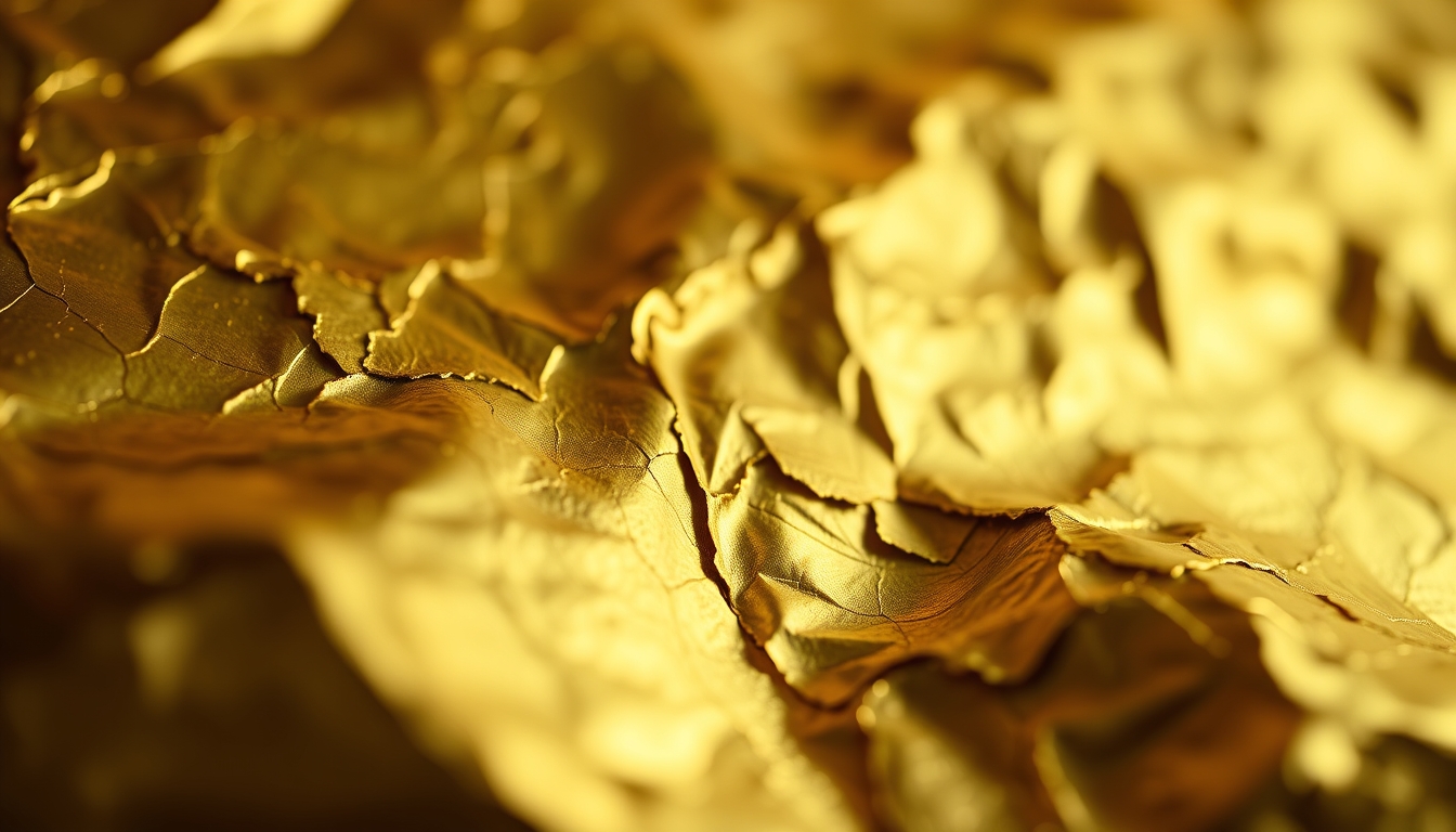 gold leaf abstract in editorial style