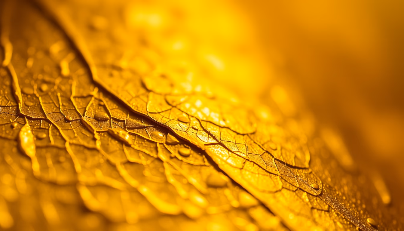 Gold leaf abstract em estilo editorial