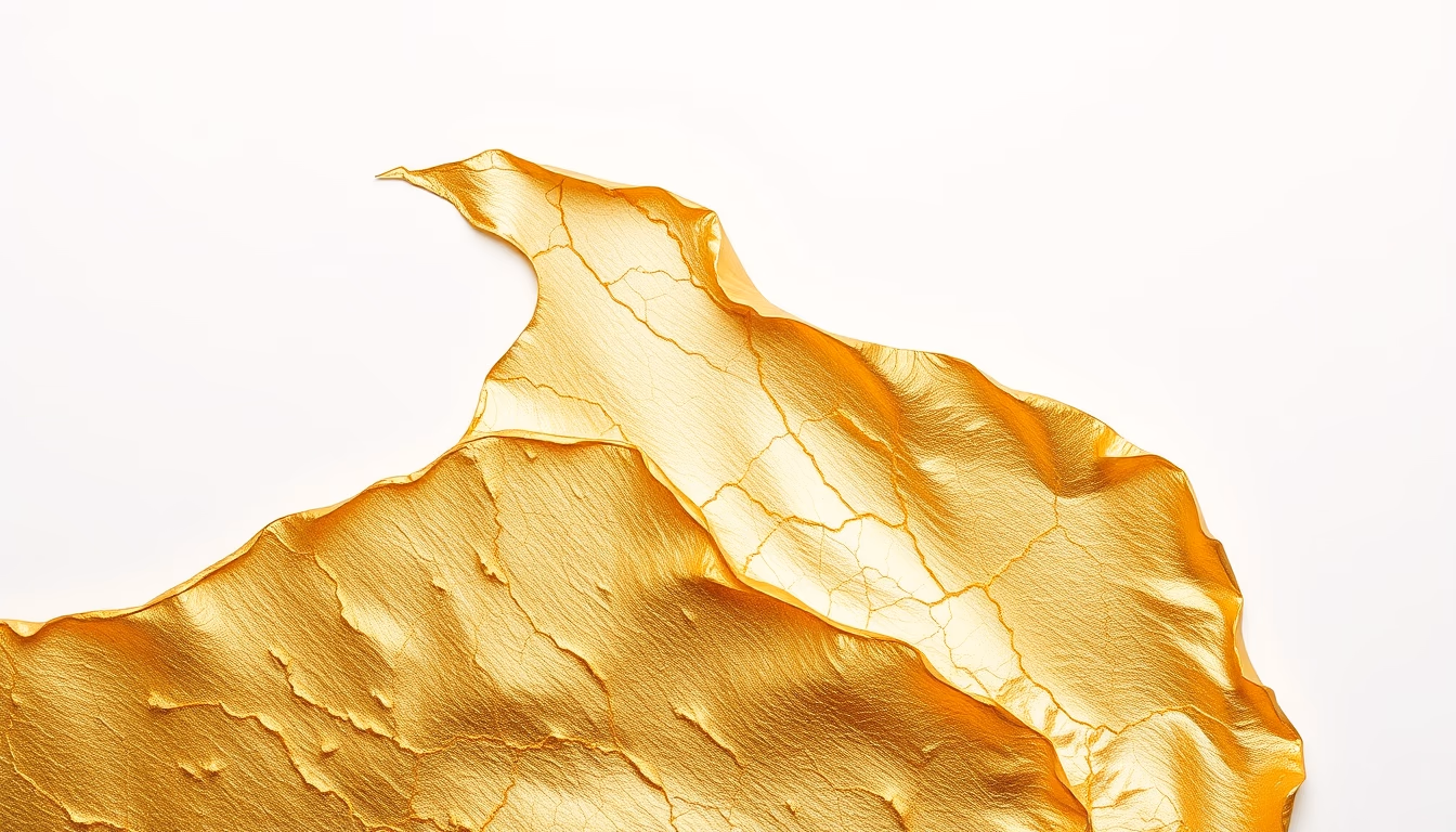 gold leaf abstract in editorial style