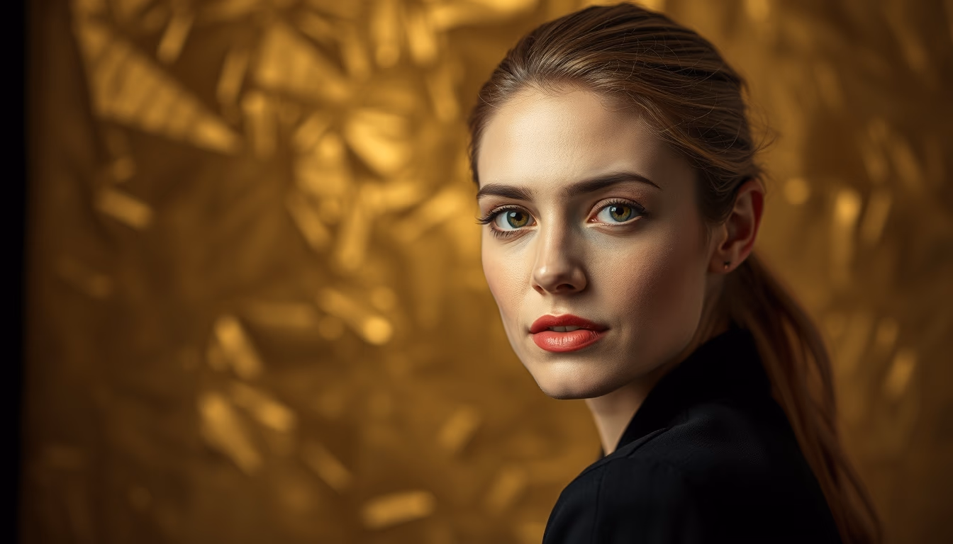 gold leaf abstract in editorial style