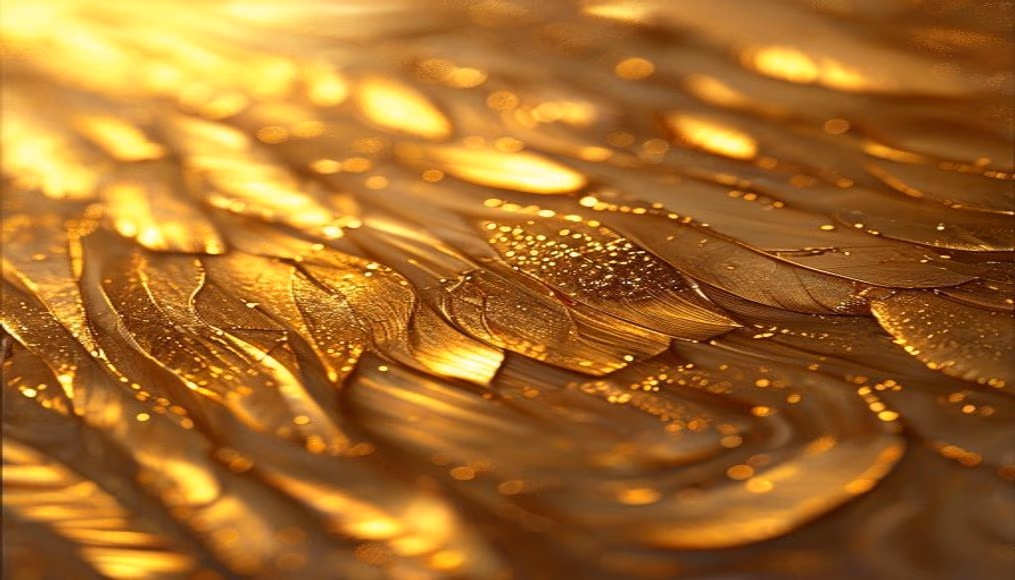 gold leaf abstract in editorial style