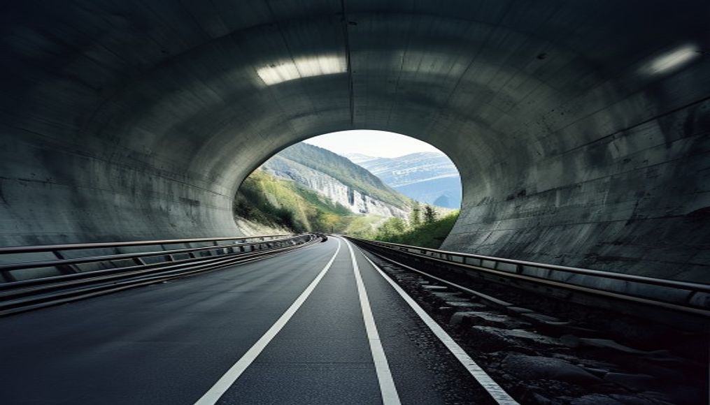 gotthard tunnel switzerland in editorial style