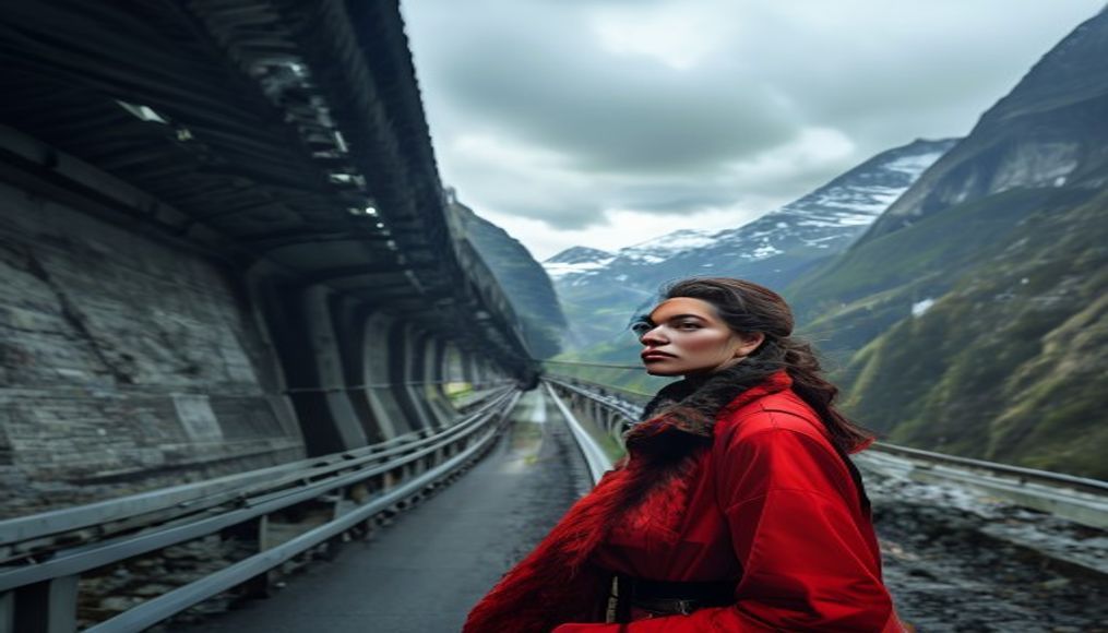 gotthard tunnel switzerland in editorial style