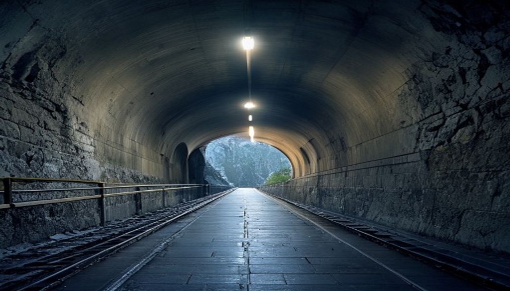 gotthard tunnel switzerland in editorial style