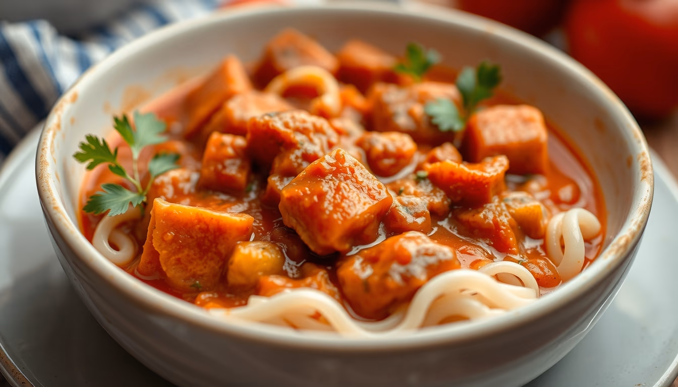 goulash hungarian stew in editorial style